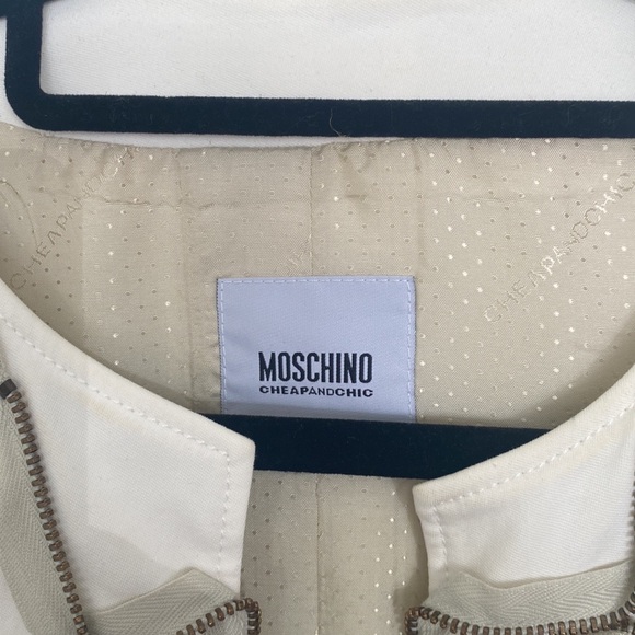 Moschino Cheap and Chic Vintage Flower & Zipper Jacket, Sz 10 - Picture 4 of 13